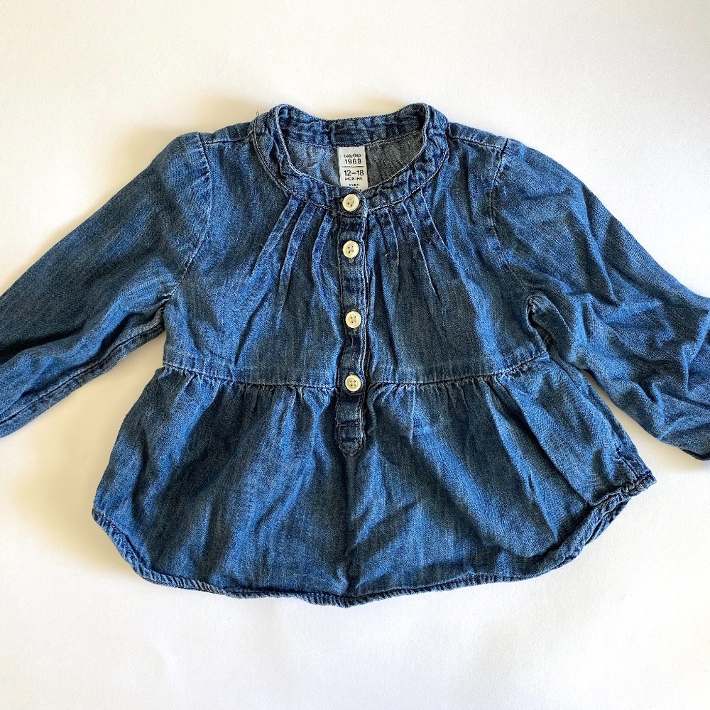 Baby Gap Denim Chambray Shirt 12-18M